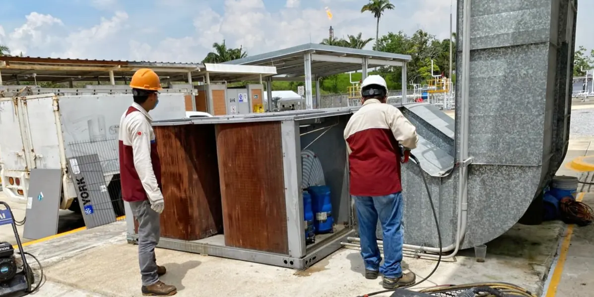 Rehabilitación de equipos HVAC en estación de etano