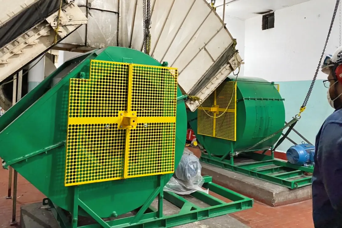 Ventiladores de la central hidroeléctrica Malpaso
